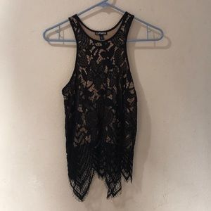 Express Black Lace Tank Top